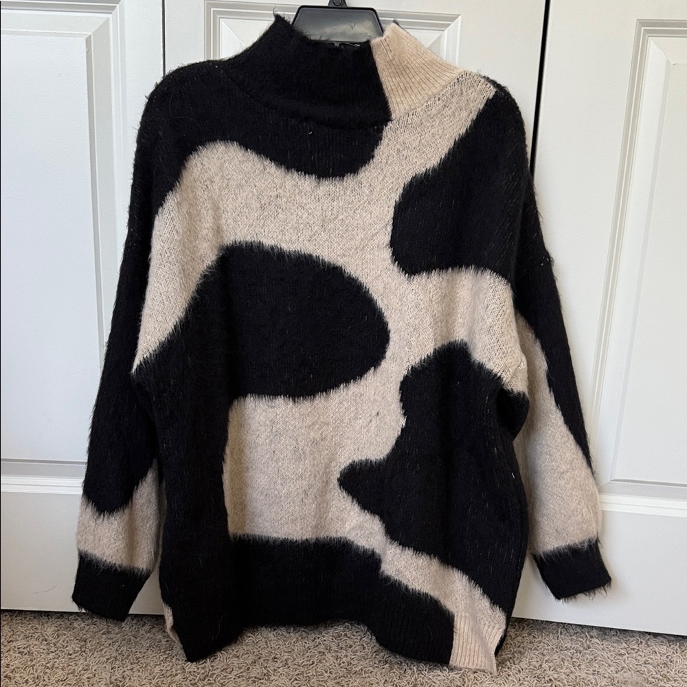 Topshop Oversized Fuzzy Knit Sweater
